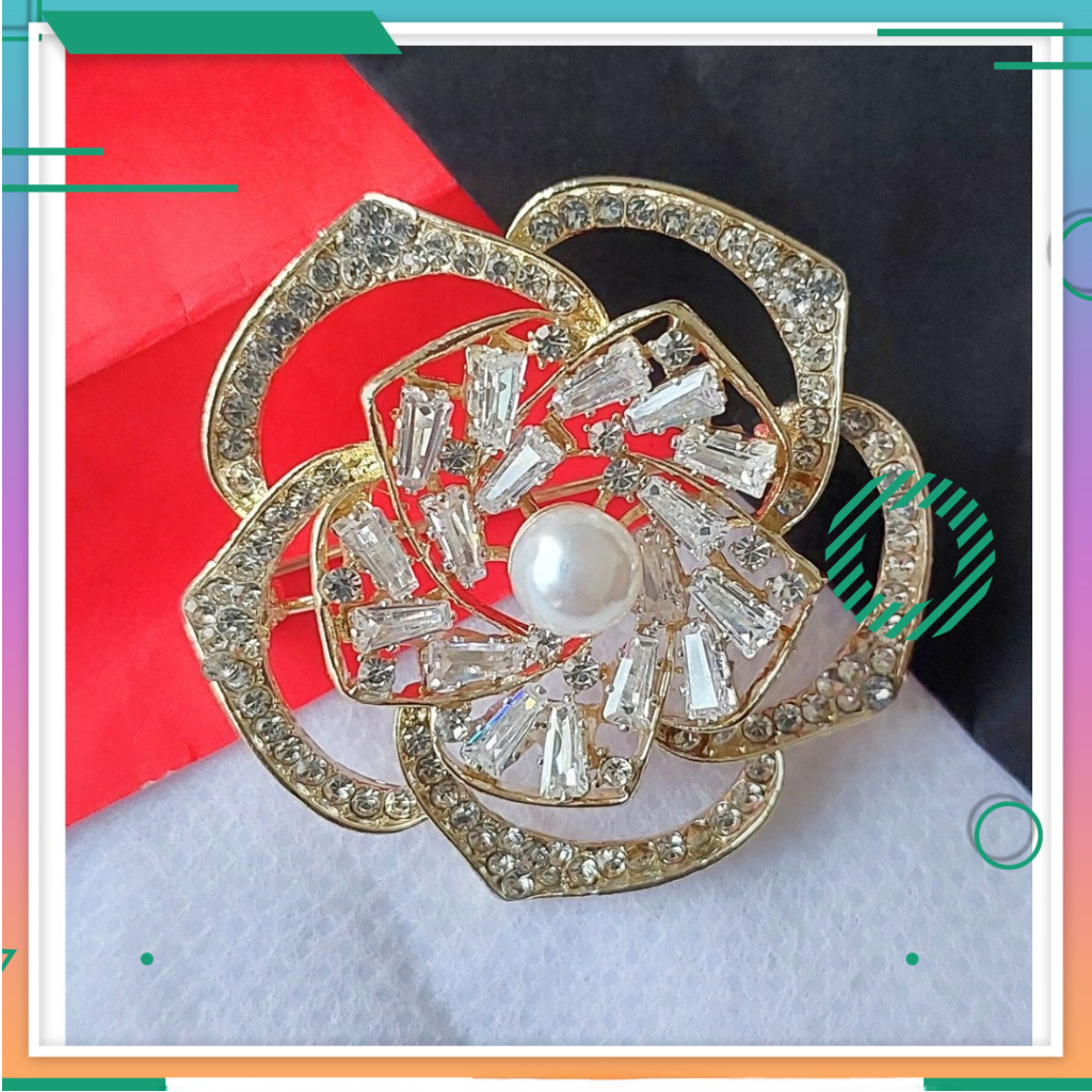 Bros Hijab Zircon Premium - Pin Kerudung Bergaya Korea Elegan