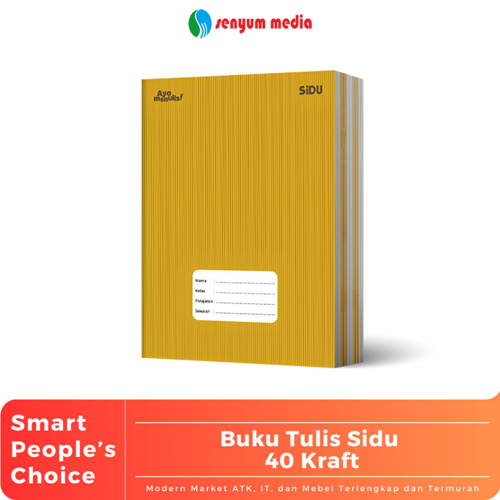 

DISKON Buku Tulis Sinar Dunia SIDU Kraft 40 Lembar (1 Pack Isi 10 Buku)