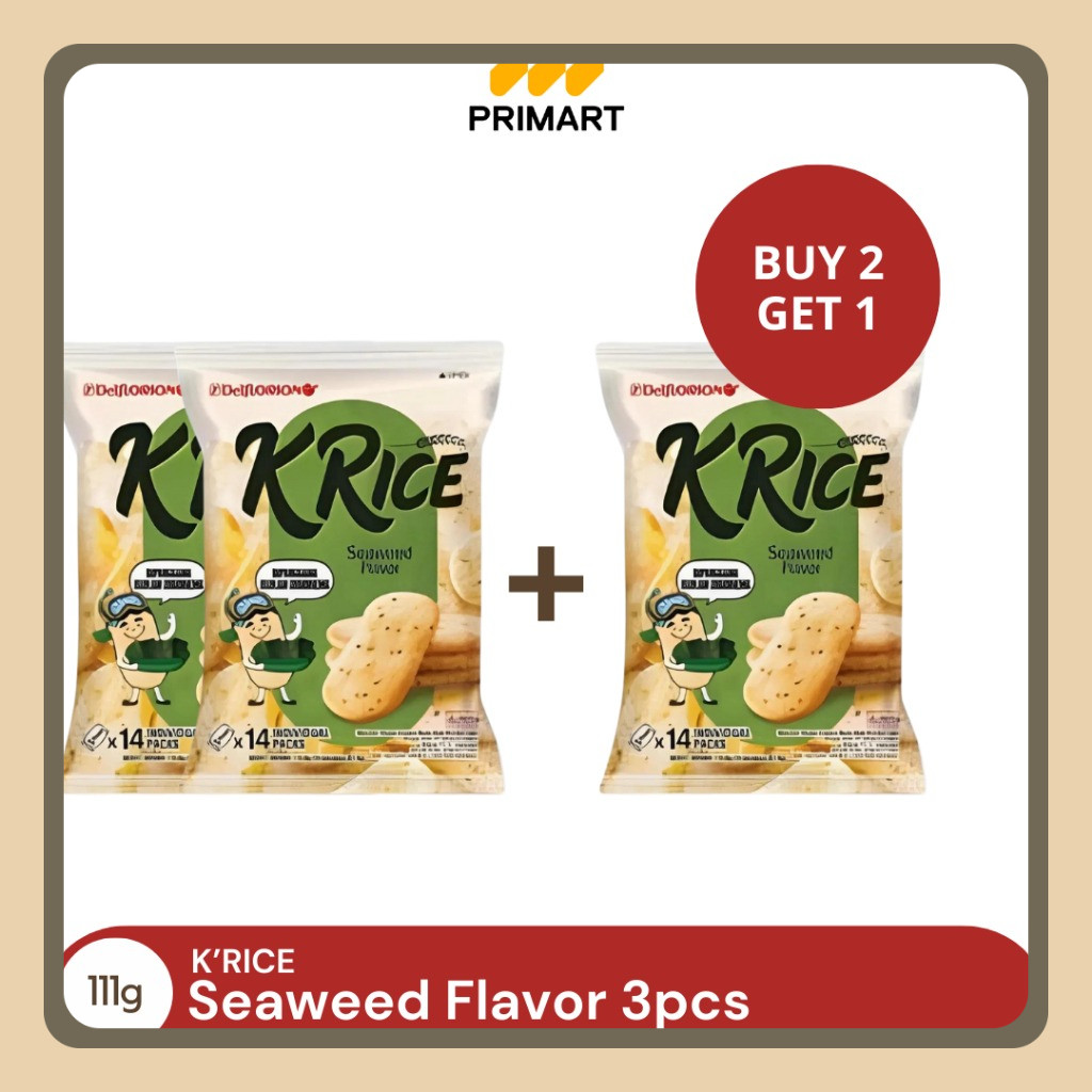 

Delfi Orion K'rice Seaweed Flavor Crackers 111gr Buy 2 Get 1