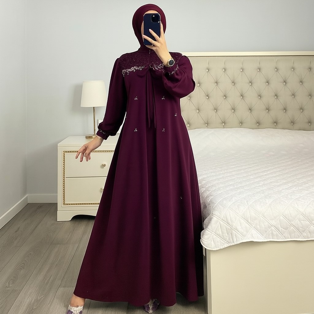 Gamis Bj Rok Muslim Gamis Lebaran Murah Kondangan Ghamis Dress 2In1 Keluarga Abayya Wanita Cewek Ter