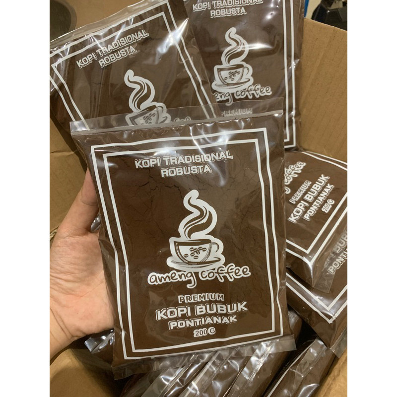 

JAMIN MURAH !!!KOPI AMENG Coffee 200g shop kopi bubuk legendaris Ameng asli pontianak KHUNTIEN PILIHAN KOPI ROBUSTA(BISA LANGSUNG ORDER)
