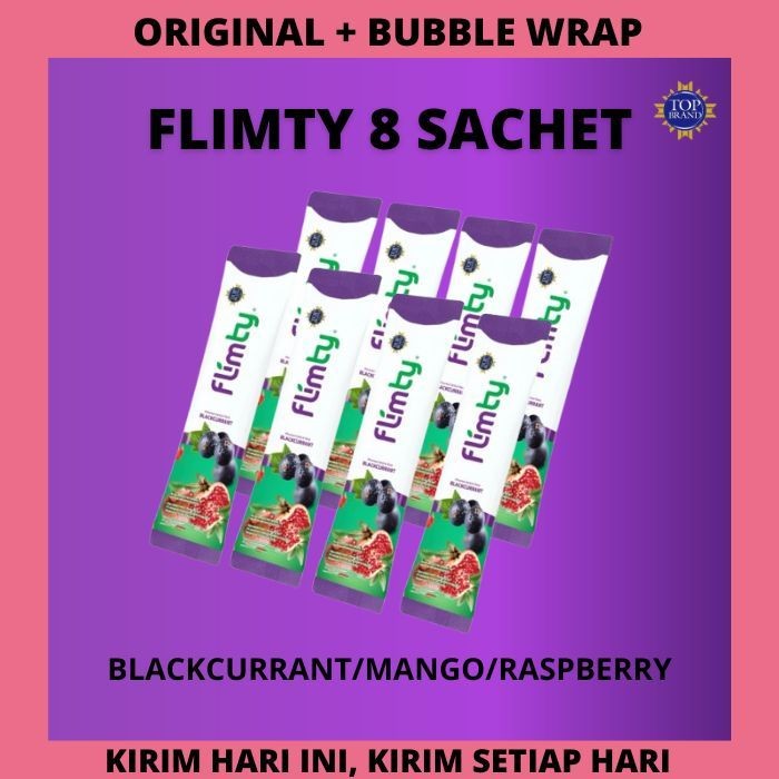 

FLIMTY 8 SACHET FIBER ORIGINAL BPOM HALAL DETOX ECERAN SACET FLINTY FLYMY FLIMTU FLIMRY FLYMTI