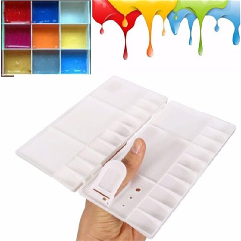 

1PC 25 Grids Palette Large Art Paint Tray Artist Oil Watercolor Plastic Palettes For Painting Drawing Supply Kids Drawing Toy