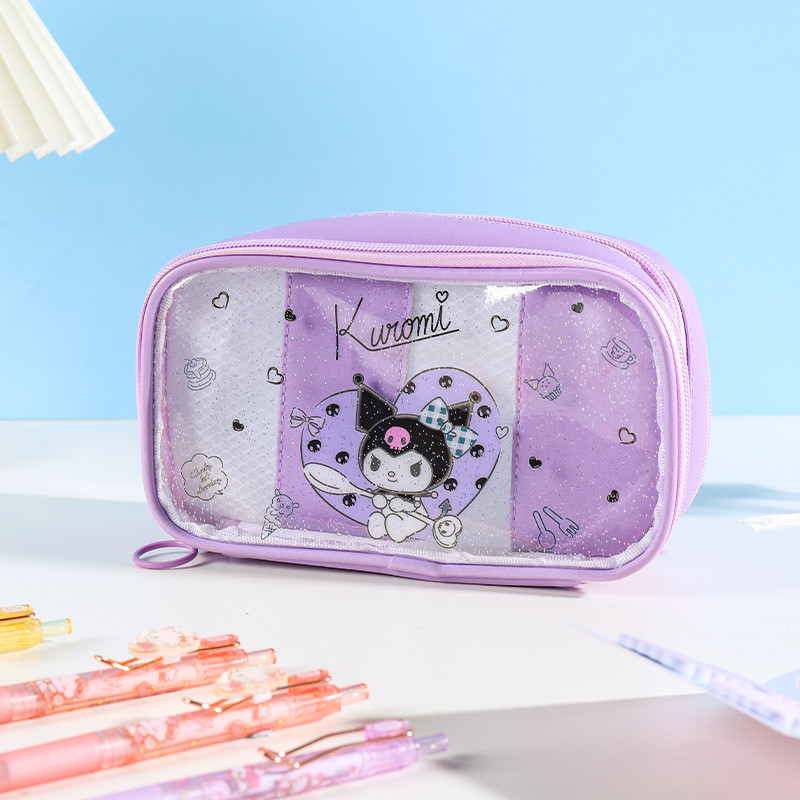 

Sanrio Tempat Pensil 3 Lapis Bahan PVC Transparan Motif Kartun