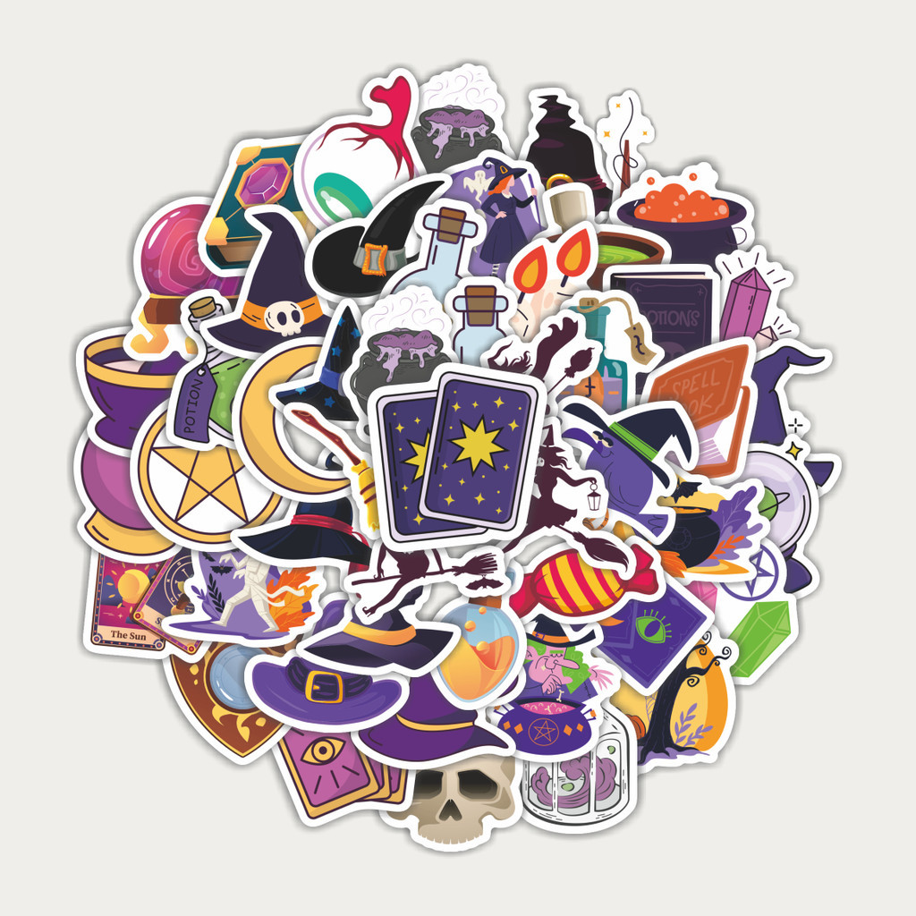 

Sticker Pack Stiker Kartun Witch | Sticker TUMBLR | Stiker LAPTOP KOPER HELM