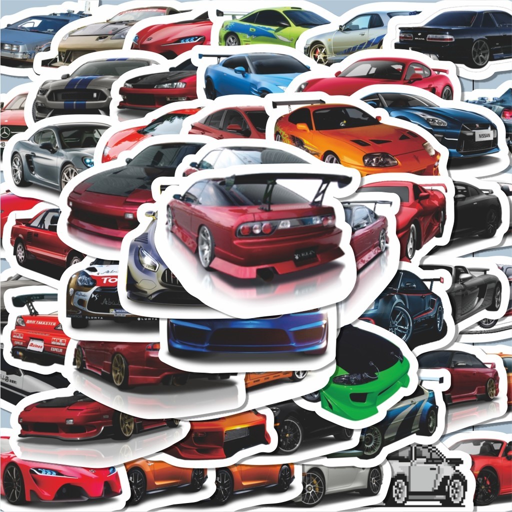 

100PCS Lucu Sticker Mobil Racing JDM Jepang Stiker Aesthetic Stiker Anti Air Stikers Berperekat Waterproof sticker decal buat Motor Helm Buku Journal Koper Casing HP Laptop Botol Minum Hadiah anak