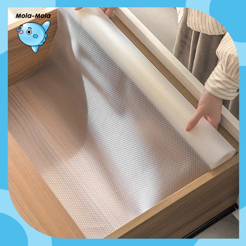 Alas lemari transparan EVA rumah tangga alas laci anti air dan anti lembap bisa dipotong alas kulkas