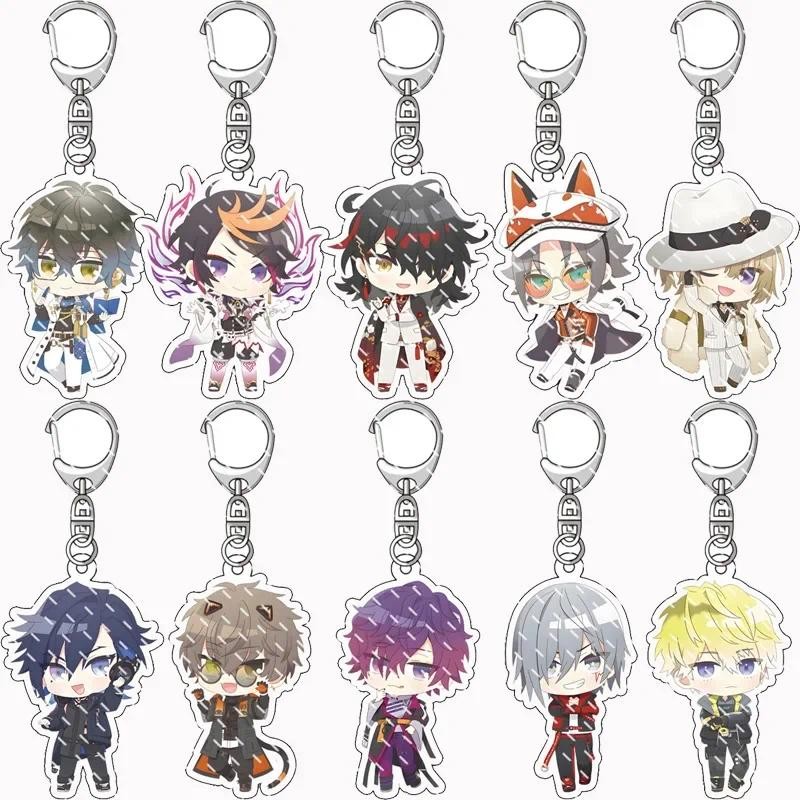 Hololive VTuber Luxiem Figures Keychain Acrylic Keyring Shu Mysta Luca Ike Vox Collection Fans Gifts