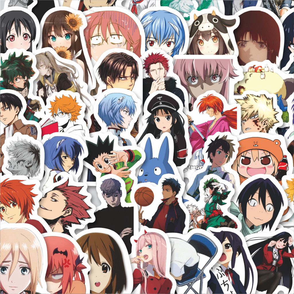 

Stiker Cutting Pack Stiker Kartun Anime Jepang Isi 100Pcs Series Aesthetic Lucu Keren Untuk Koper Bahan Vynil