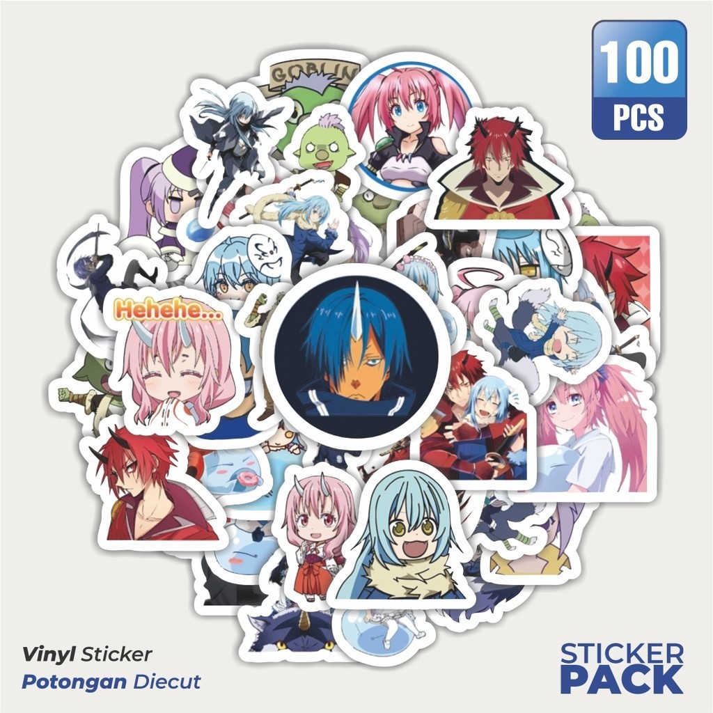 

Stiker Vinyl Stiker Tensei Shitara Slime Datta Ken Waterproof Aesthetic- Untuk Laptop, Motor, dan Helm - Paper Stationery Pack