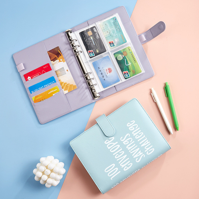 

【Ready-COD】100 Day Couple Challenge Savings Book A5 Binder Notebook Loose Leaf Savings Book