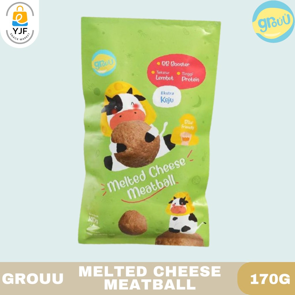 

Grouu Melted Cheese Meatball 140g - 12pcs / Baso Keju / Snack MPASI / Finger Food / Cemilan Anak Bayi / 6 + Bulan