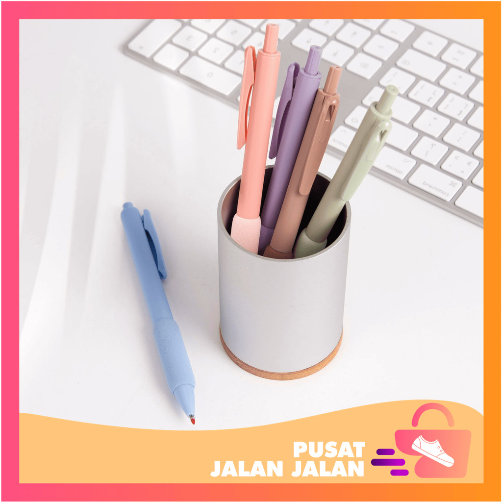 

PJJ - 6647 Alat Tulis Pulpen / Pulpen Gel Lucu / Black Ink Gel Pen / Gel Pen With Finger Protection / Stationery Office Supplies