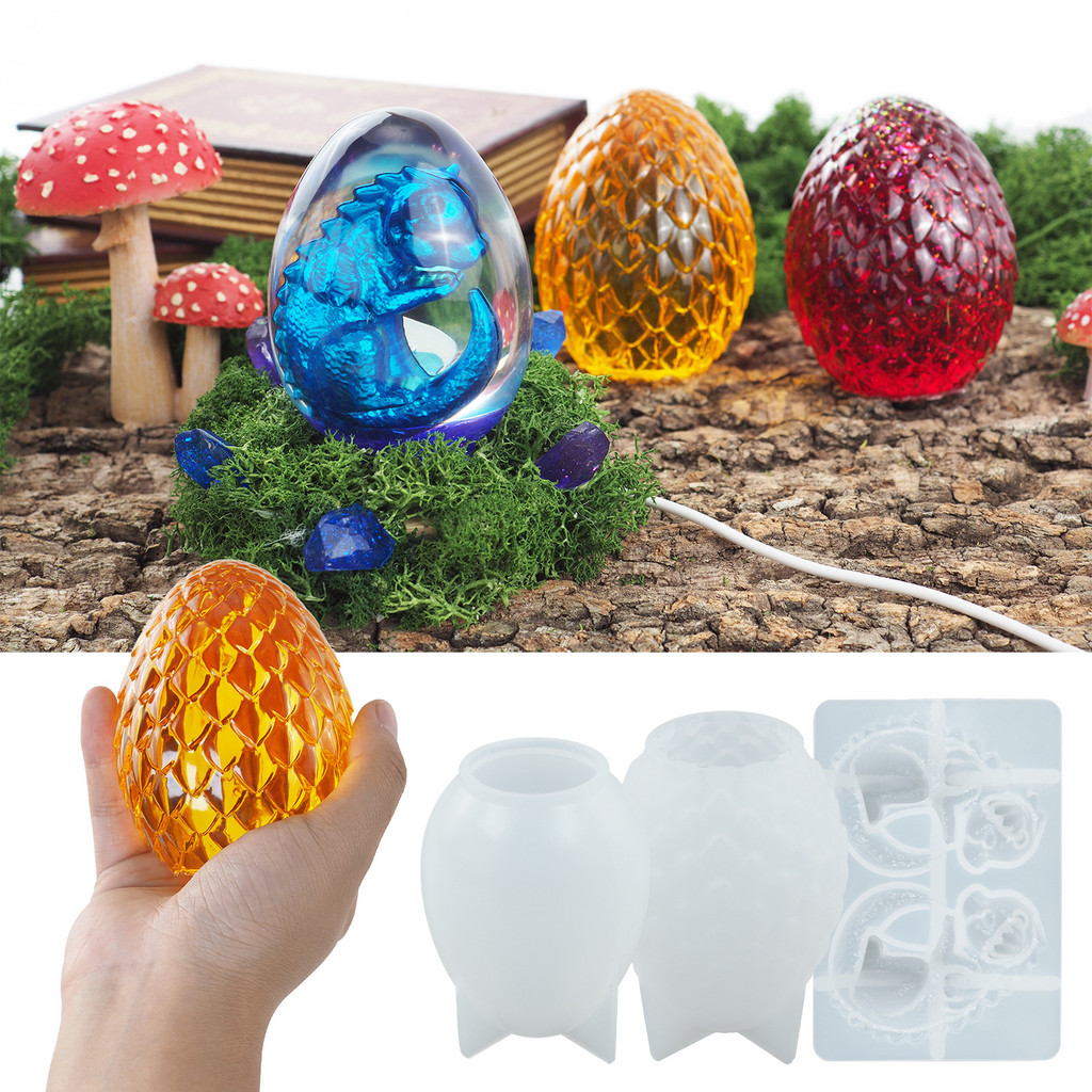 

Dragon Egg Mold Dinosaur Mold Silicone Mold for Resin Dragon Candle Mold Easter Egg Mold Dragon Silicone Mold Home Decoration
