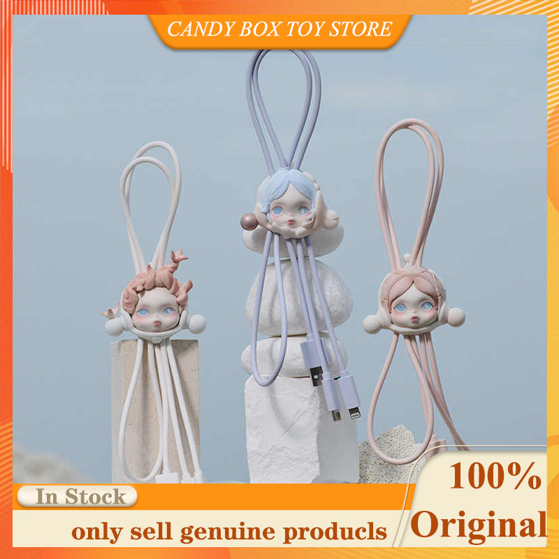 New  al SKULLPANDA The Paradox Series Data Cable Blind Box Kawaii Anime Figure Periphery Mysterious 