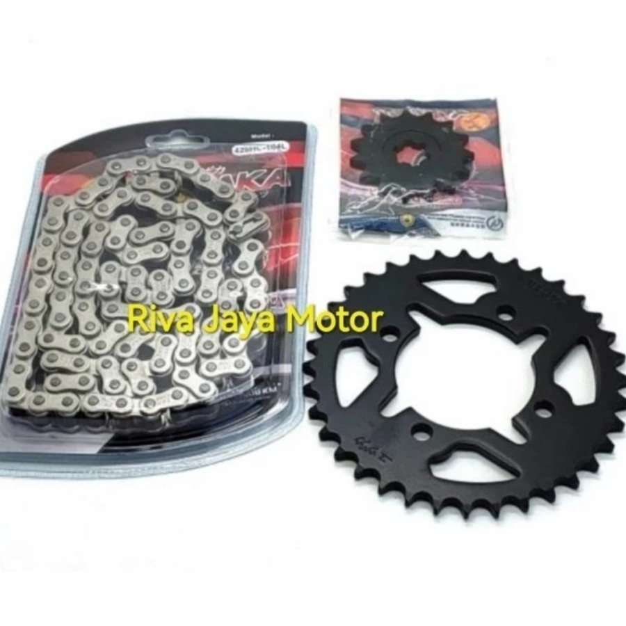 Gear Paket Gir Set + Rantai Yamaha Vega R New Jupiter Z 35t Yuzaka Hitam