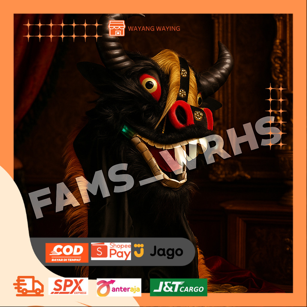 Bantengan Anak Bantengan Mangap Spons Topeng Bantengan Kerbau ww