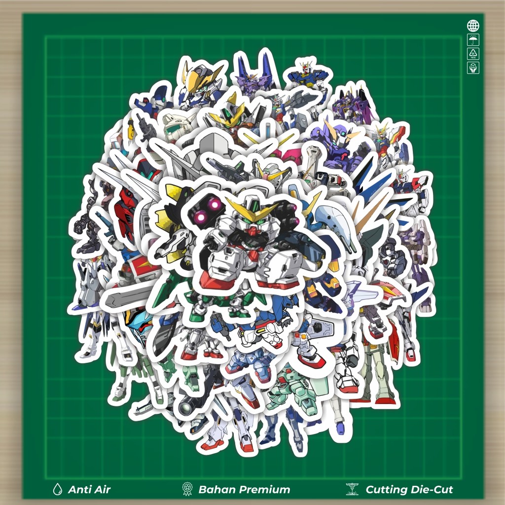 

HOT 50 PCS STIKER Stiker Kartun Mobile Suit Gundam Stiker Fashion Cars Decal Dingin Kartu Album Custom Vinyl Anti Air- Sticker Aesthetic Buku Journal Koper Casing HP Tablet Laptop Helm Motor Botol Minum