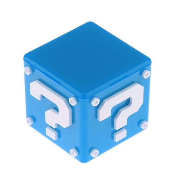NINTENDO SWITCH DELUXE GAME CARD CASE CUBE BLOCK - BLUE