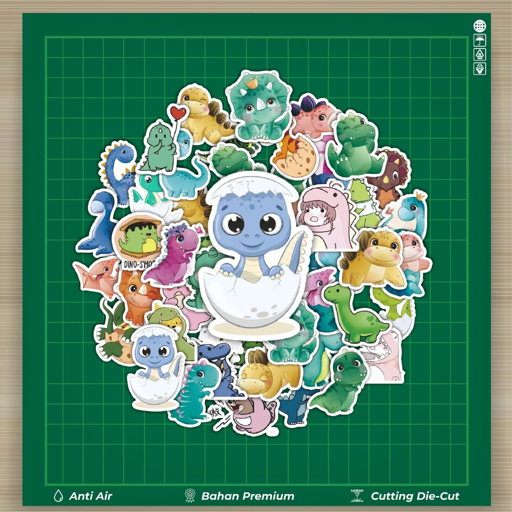 

HOT 50 PCS STIKER Stiker Baby Dinosaur 2 [Bayi Dinosurus] Stiker Fashion Cars Decal Dingin Kartu Album Custom Vinyl Anti Air- Sticker Aesthetic Buku Journal Koper Casing HP Tablet Laptop Helm Motor Botol Minum
