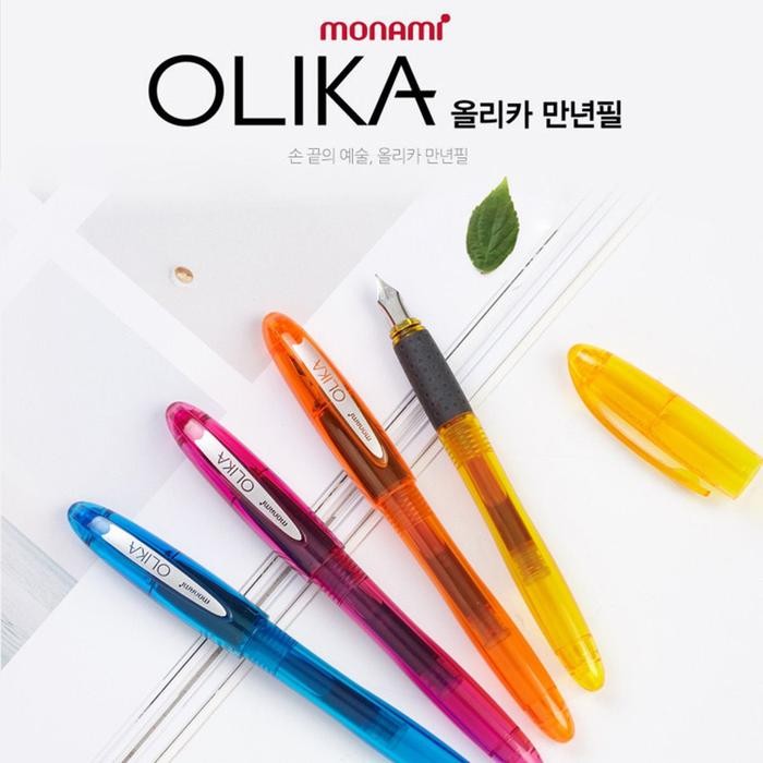 

F Tip Monami Olika Fountain Pen | Pulpen Pena - Red