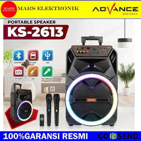[ COD READY ] SPEAKER PORTABLE ADVANCE / KS-2613 / MEETING PORTABLE SPEAKER / AMPLI BLUETOOTH / 12''
