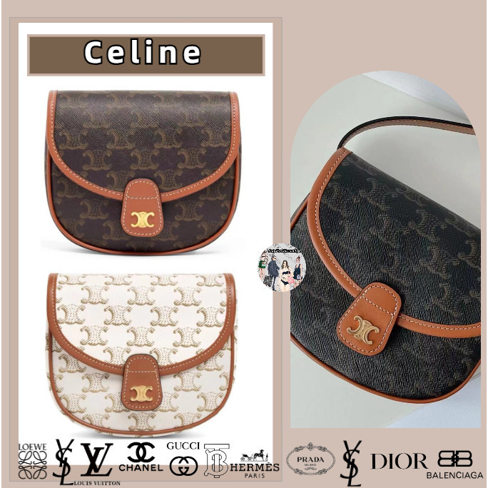 Seri CELINE / BESACE / mini / logo / selempang yang dapat disesuaikan / kulit sapi / tas bahu / tas 