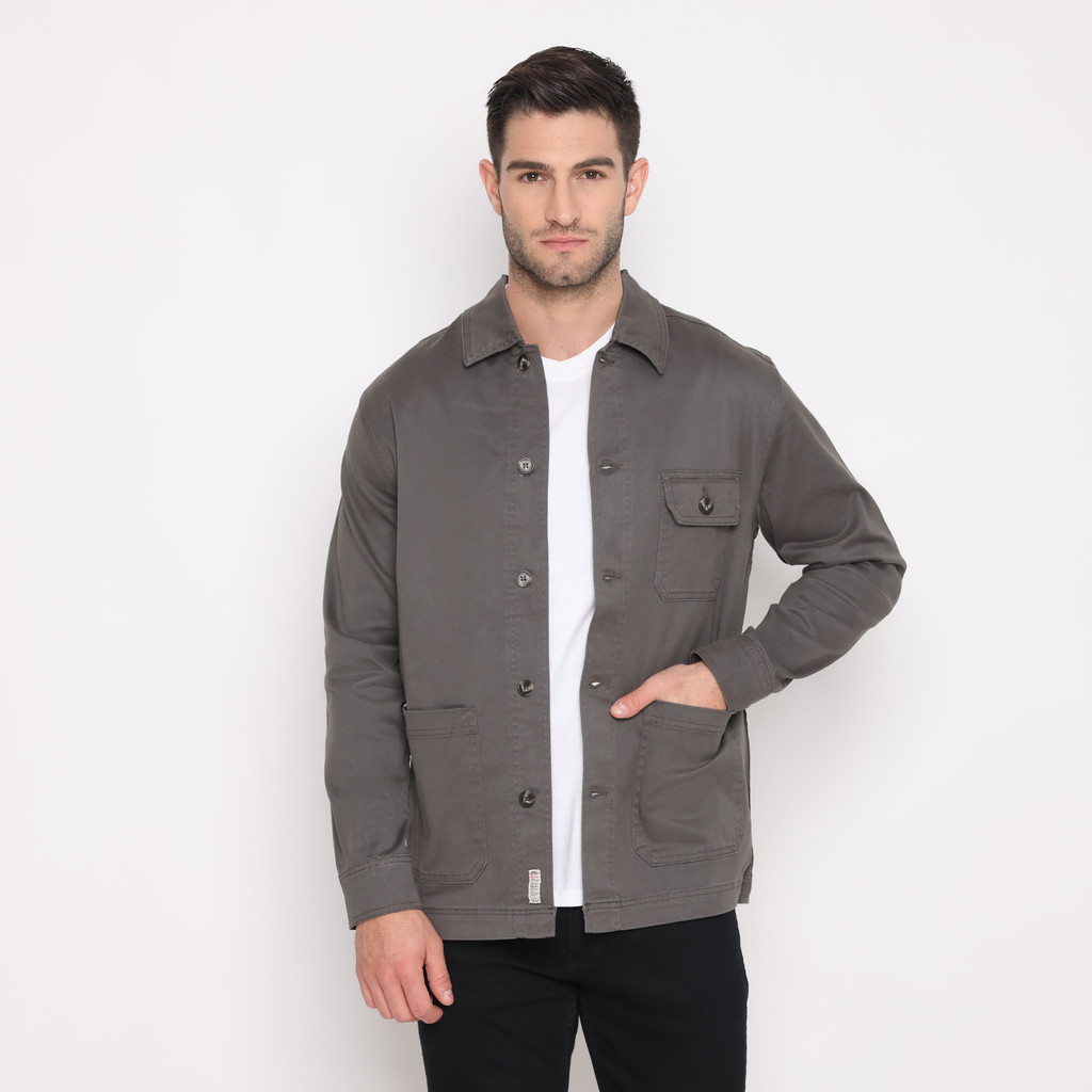 d&f Jaket Kemeja Kanvas - Stone