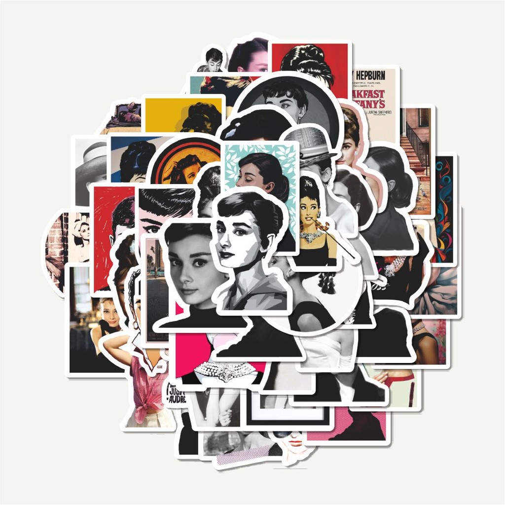 

Sticker Pack Stiker Audrey Hepburn | Sticker TUMBLR | Stiker LAPTOP KOPER HELM