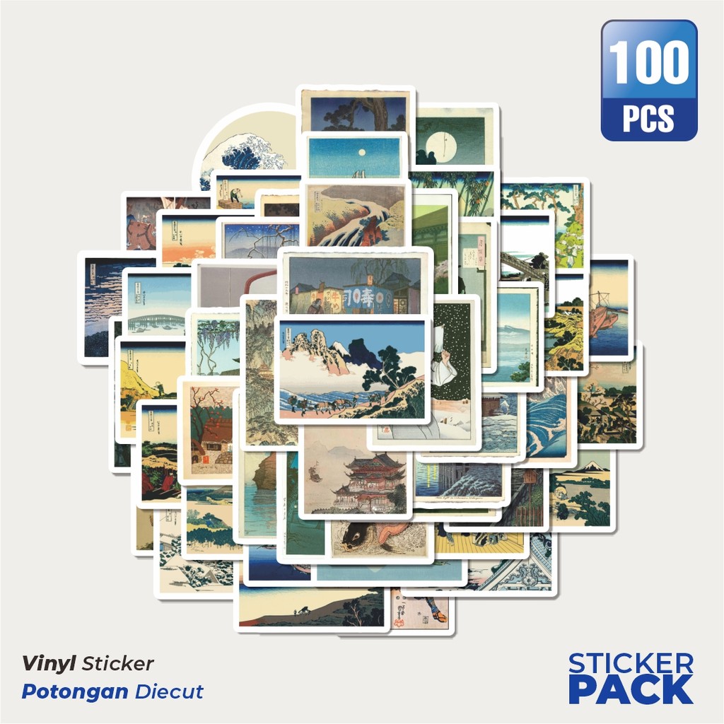 

Super Hemat! 100 PCS Stiker Japanese Customs 2 Waterproof Aesthetic- Untuk Laptop, Motor, dan Helm - Paper Stationery Pack