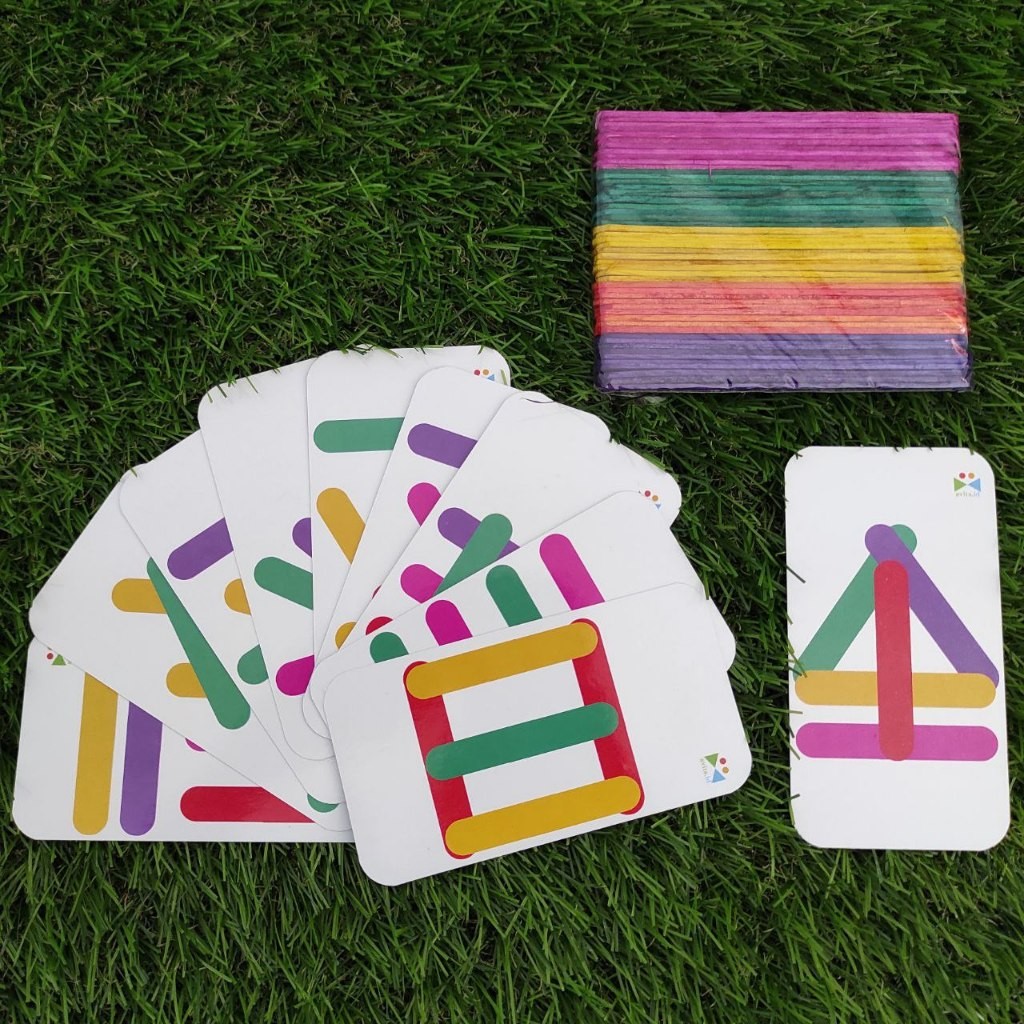 Puzzle Stik Ice Cream / Mainan Edukasi Stik Eskrim + Worksheet