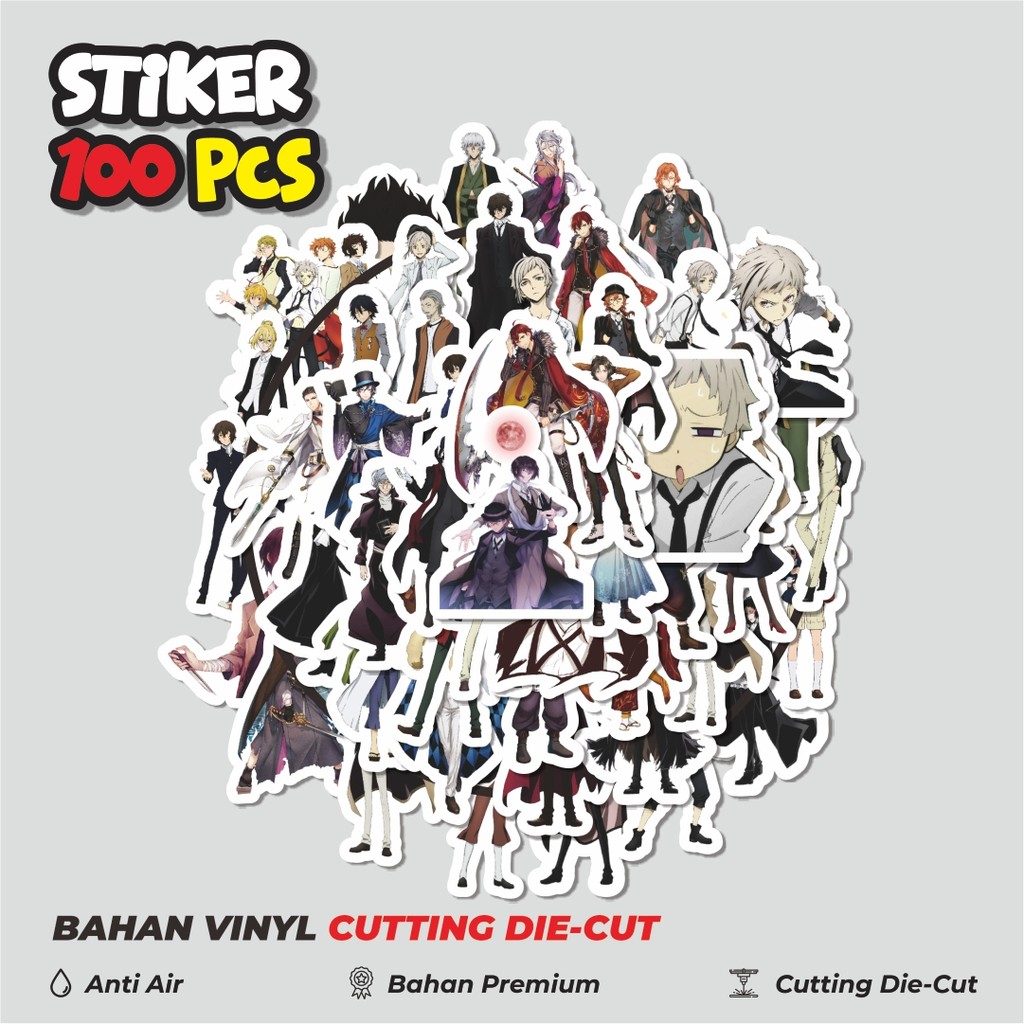 

Terbaru! 50 pcs Stiker Manga Bungo Stray Dogs Series 3 Dekorasi Lucu Kreatif untuk Notebook, Skateboard, HP