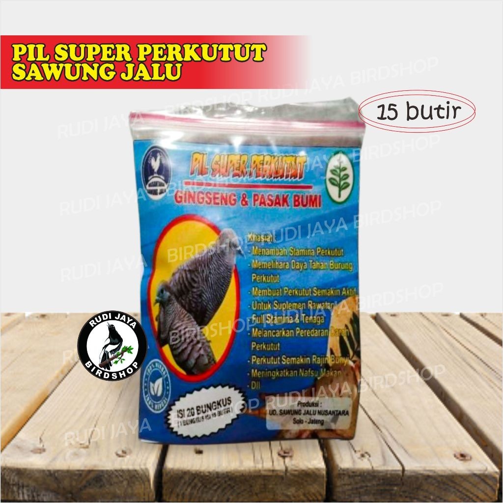 SEDIA PIL SUPER PERKUTUT 1 SACHET GINGSENG DAN PASAK BUMI SAWUNG JALU VITAMIN DOPING PENGGACOR