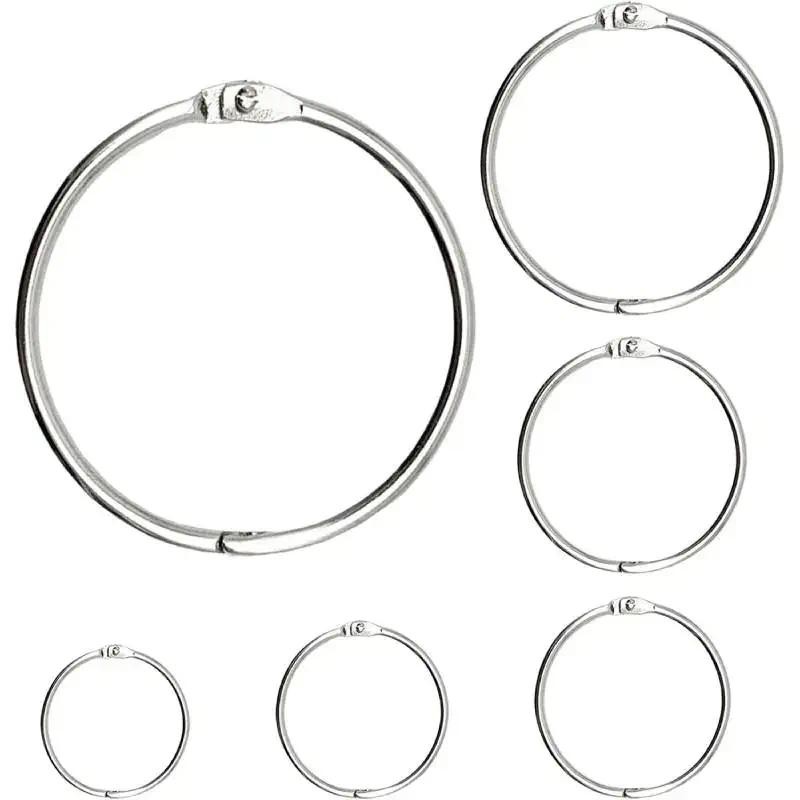 

10pcs Binder Rings Loose Leaf Binder Ring Nickel Plated Metal Book Ring Hook for Flash Cards Index Card Paper School Home Office