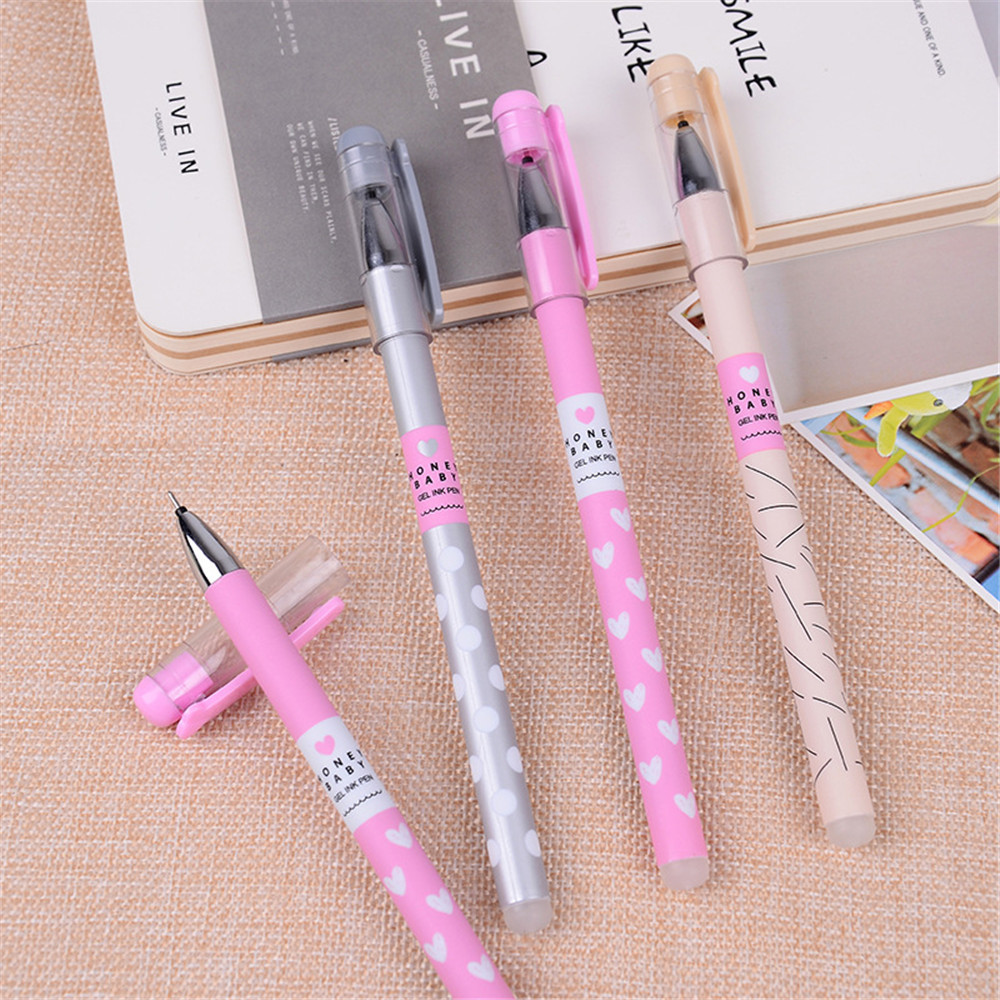 

Heart Dots Blue Black w16 Student Supply w17 Praise Kidss Creative School Children Erasable Gel Ink Pen