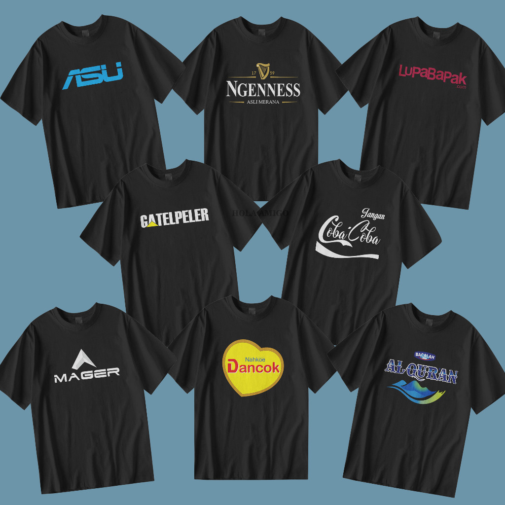 [BS] Kaos / Baju Plesetan Merk / Kaos Viral Meme / Baju Plesetan Brand Logo Merk Part 2