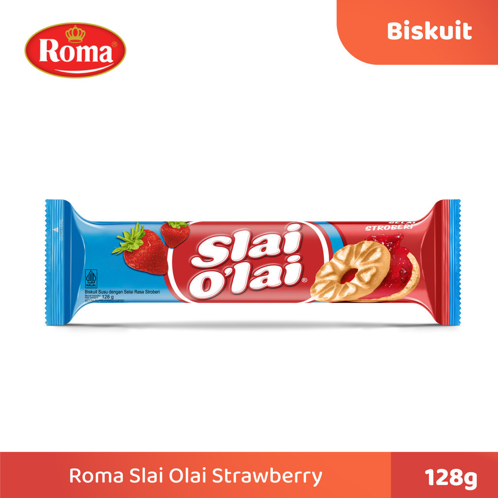 

Biskuit Roma Slai O'Lai Strawberry Roll @128 Gr