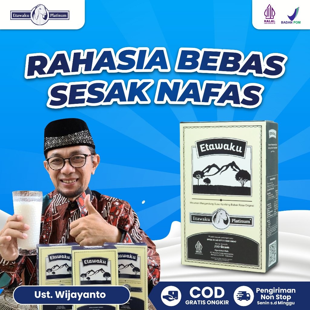 

Etawaku Platinum Susu Kambing Etawa Atasi Masalah Pernafasan Asma Sesak Nafas Membugarkan Tubuh