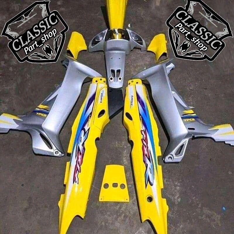 BODY FIZ R FULLSET COVER BODI FIZ R F1ZR KUNING SILVER