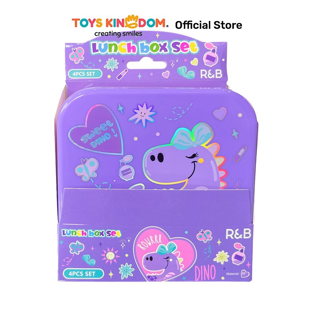 

Toys Kingdom Kiddy Star Kotak Makan Dino Set 4 Pcs - Mix Kids Lunch Box Food Grade Food Box Kotak Bekal Makan Anak Wadah Makanan