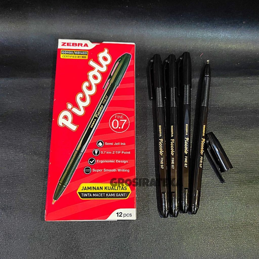 

BALLPOINT, BOLPEN, POLPEN, PULPEN PICCOLO 0.7 ZEBRA HITAM/MERAH/BIRU