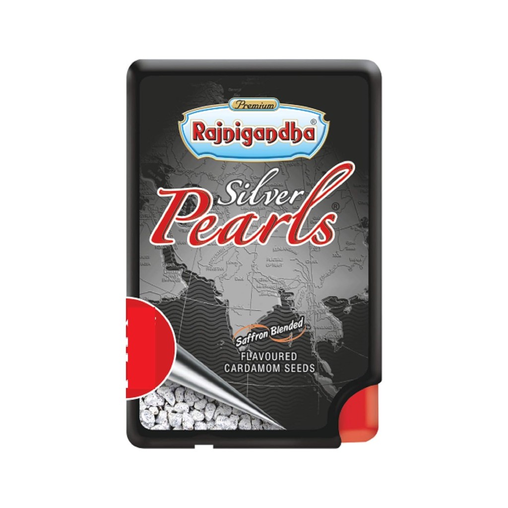 

Rajnigandha Silver Pearls Elaichi – Premium Mouth Freshener | Silver-Coated Cardamom| Kapulaga Berlapis Perak | Nafas Segar