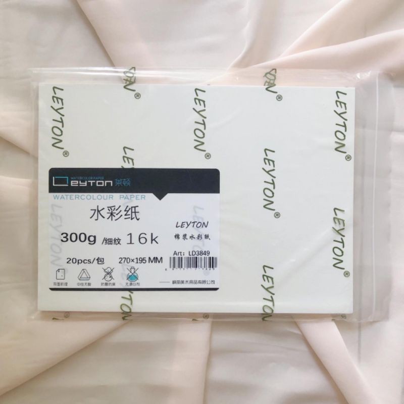 

leyton watercolor paper 300gsm 100%cotton 27x19.5cm
