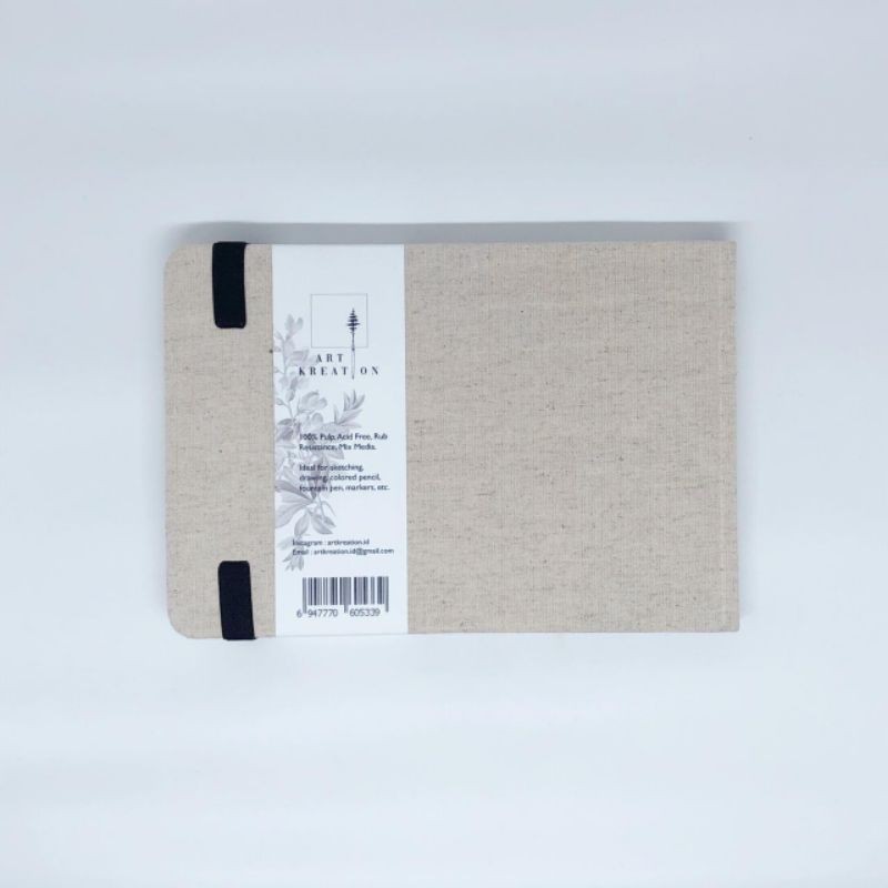 

art kreation sketch journal fabric hardcover A5 110gsm 64sheets