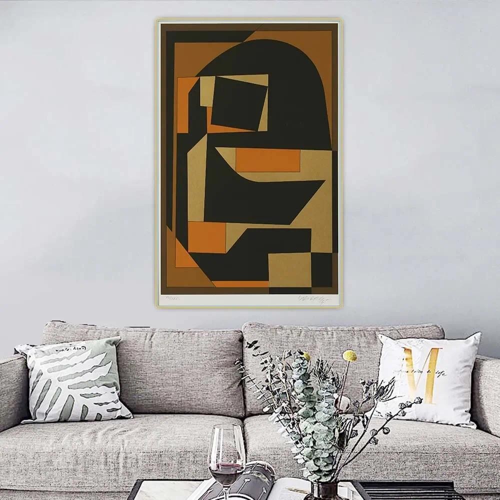 

Numbered XLXXVI by Victor Vasarely Optical Visual Art Canvas Oil Painting Aesthetics Picture Wall Hanging Decor Home Decoration