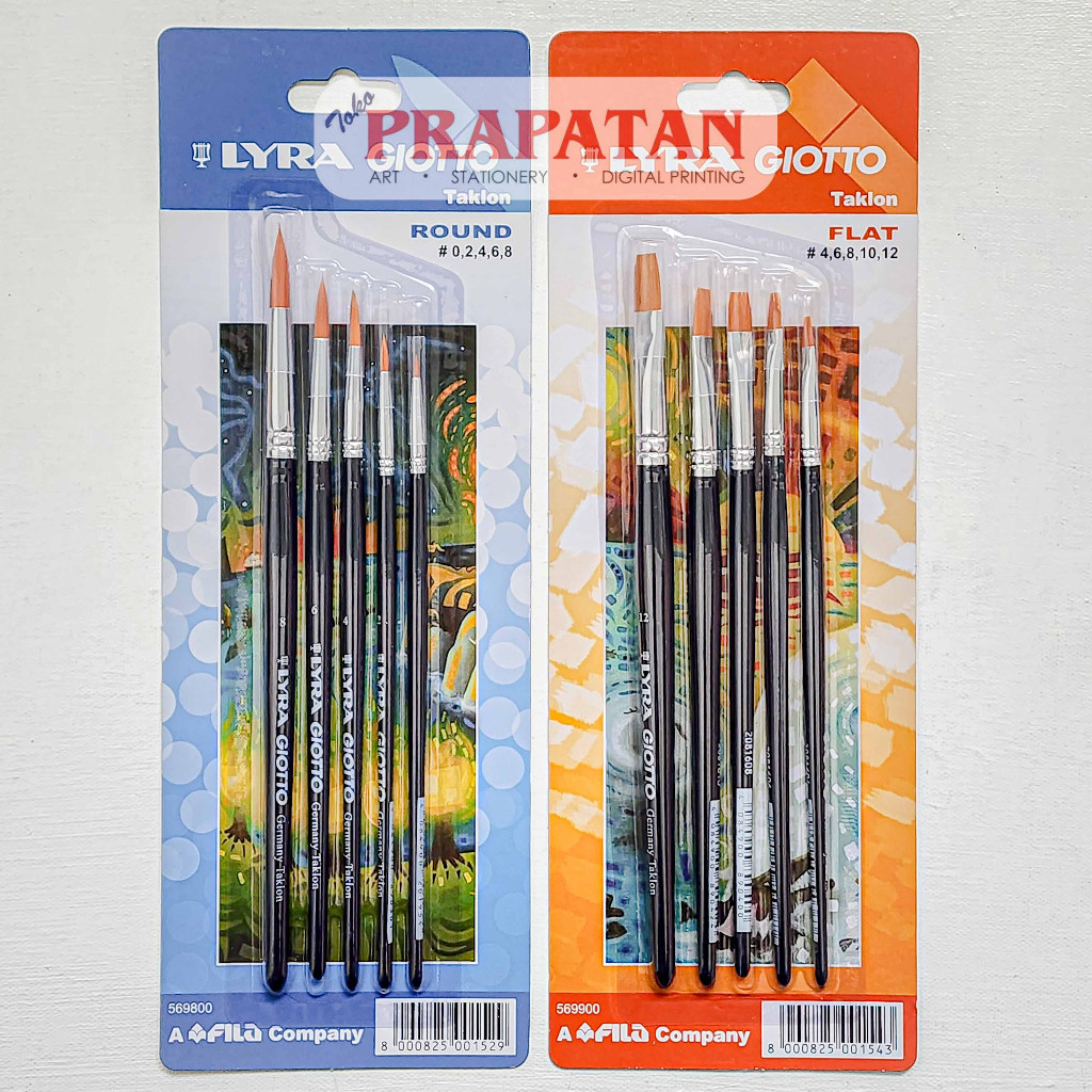 

COD Kuas Lukis Lyra Giotto Set Flat Round 5pcs | Paint Brush Set