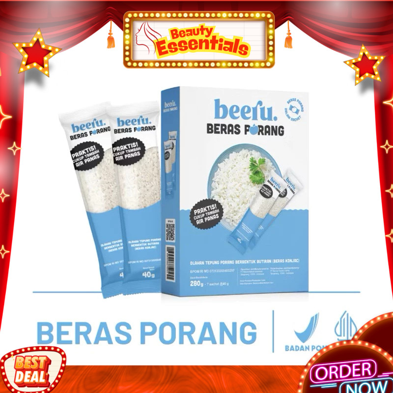 

Beeru - Beras Porang - Box isi 7 saset - Shirataki Konjac Rice Menyehatkan