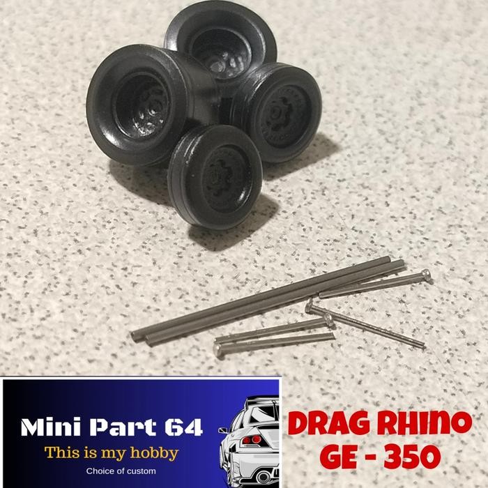 Diorama Diecast Ban Drag GE-350 Miniatur Skala 64