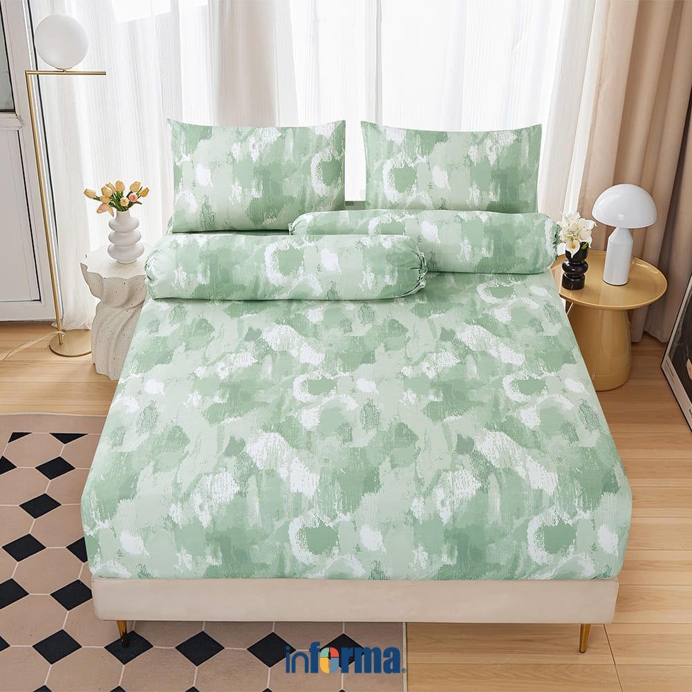 Informa Set Seprai Microfiber Ansel King Queen Single 180x200 160x200 120x200 100x200 Sprei Seprei S