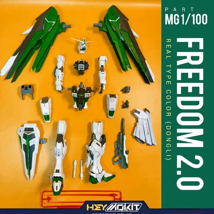MG 1/100 FREEDOM 2.0 REAL TYPE COLOR NON BANDAI GUNDAM PART HEAD FACE VFIN V FIN TORSO BODY CHEST WA